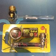Set de pipa de cristal para fumar.